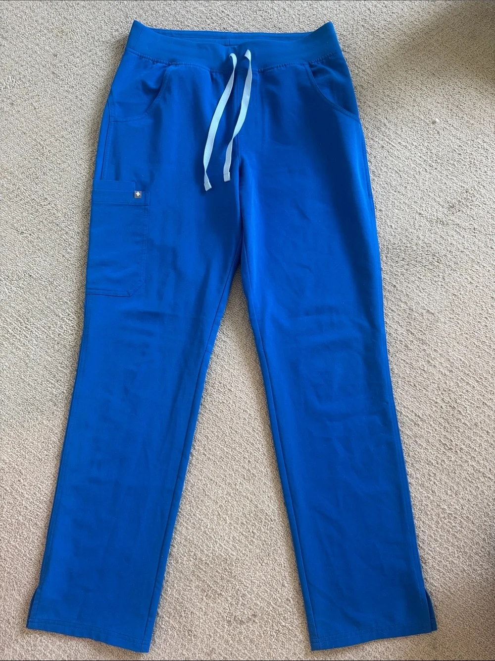 Women’s royal Blue Drawstring scrub Scrub Pants high waist